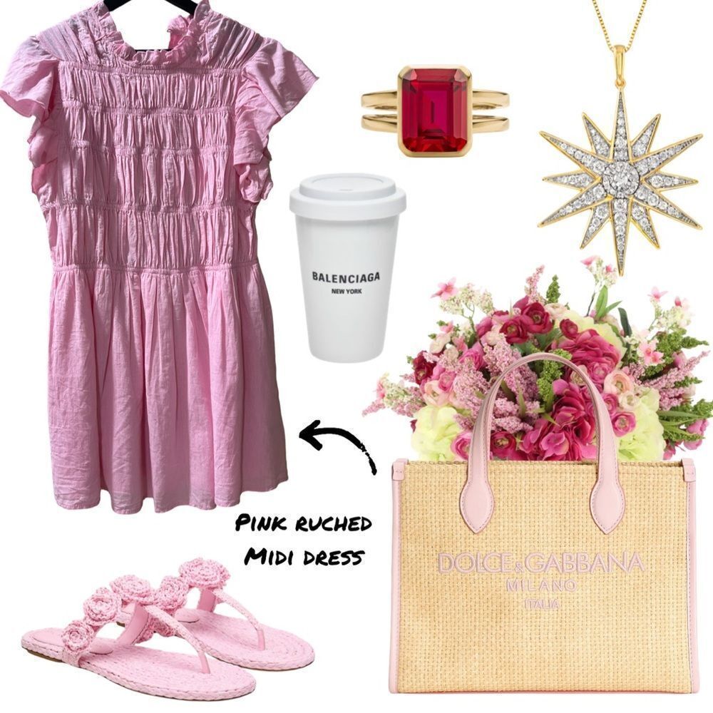 Pink Ruched Dress